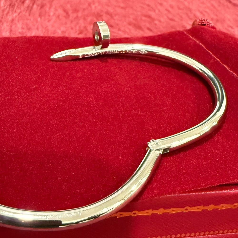 New Gold Plated Stainless Steel Nail Un Clou Bracelet Bangle - Picture 7 of 8
